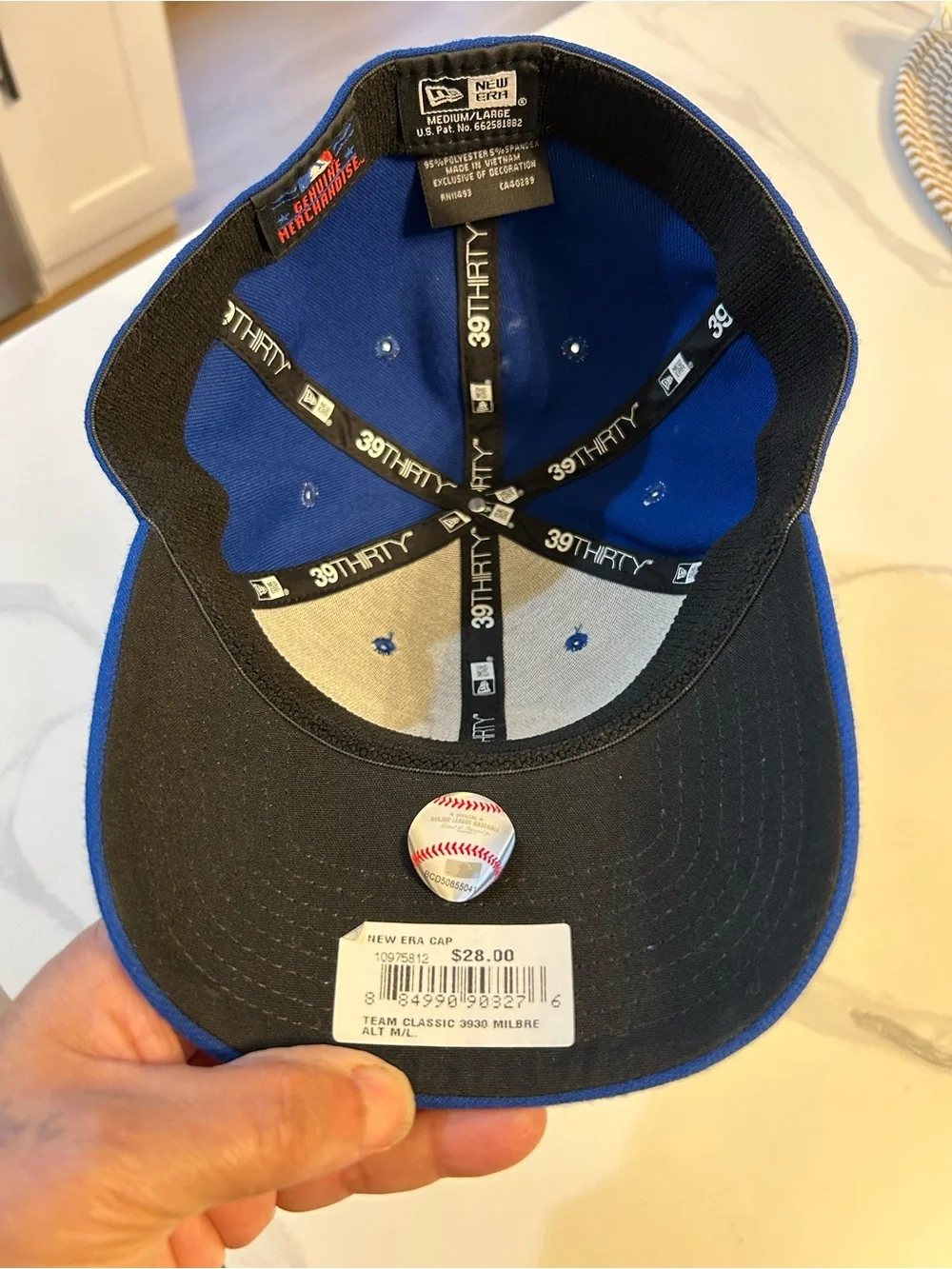 New Era Milwaukee Brewers Blue and Yellow Baseball Cap with Embroidered
